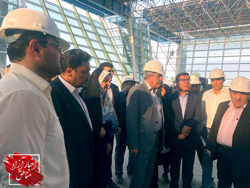 بازدید مرتضی بانک مشاور رئیس‌جمهور از پروژه ترمینال جدید فرودگاه کیش