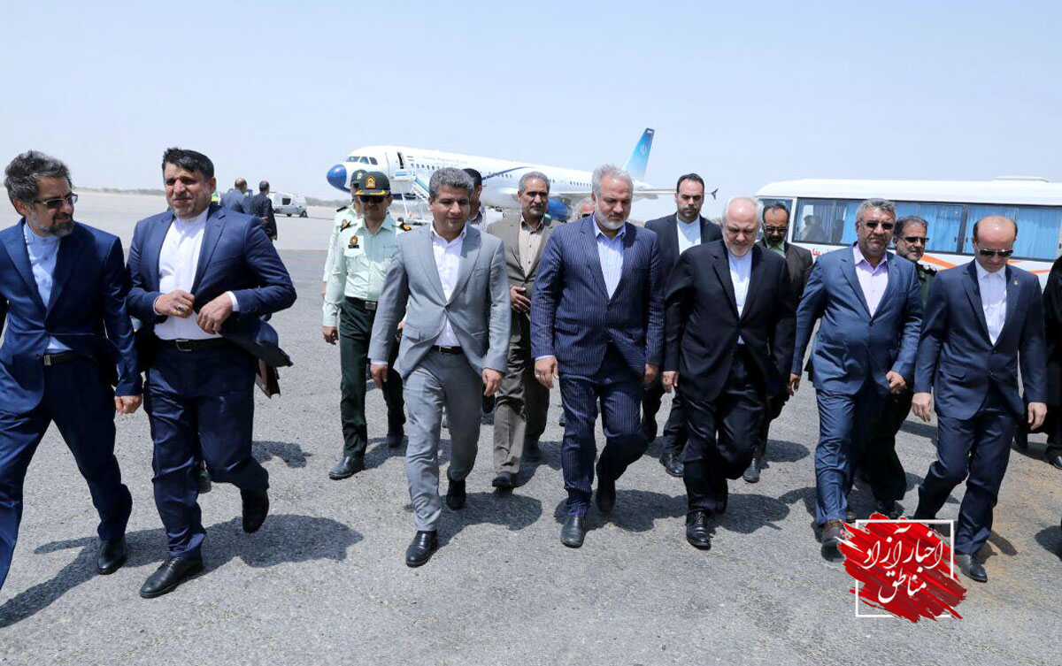 حضور محمدجواد ظریف وزیر امور خارجه ایران در منطقه آزاد چابهار