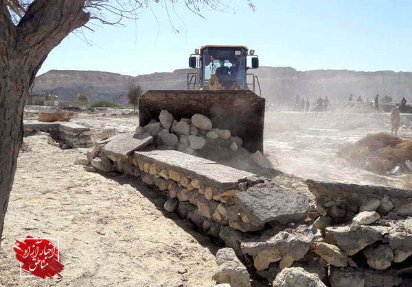رفع تصرف ۲۰هزار مترمربع از اراضی ملی در روستای رمچاه قشم
