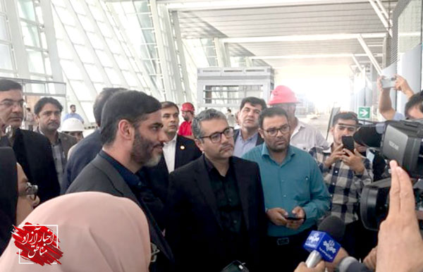 بازدید سعید محمد از پروژه پایانه مسافری فرودگاه بین‌المللی کیش