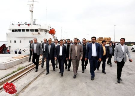 بازدید مدیران روابط عمومی مناطق آزاد و ویژه اقتصادی از مجتمع بندری کاسپین