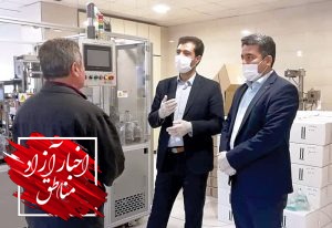 بازدید دادستان شهرستان جلفا از واحدهای تولید مواد ضدعفونی کننده ارس